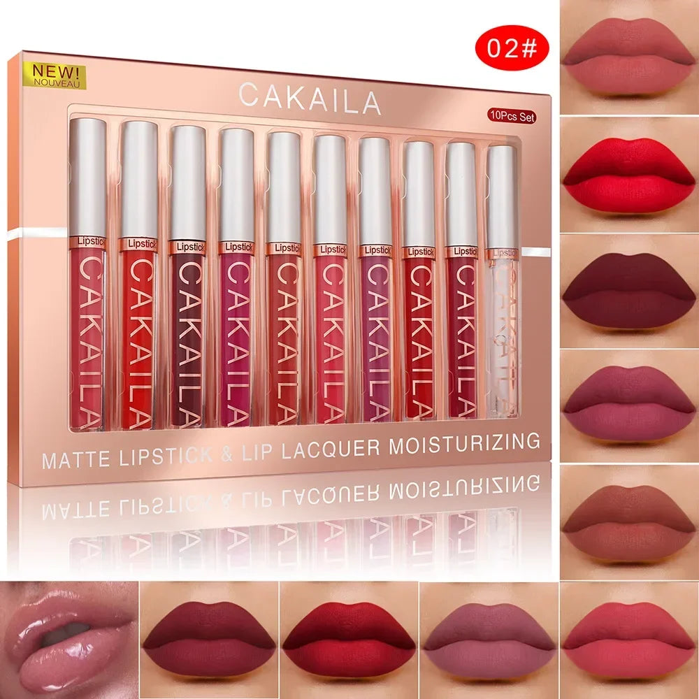 Celestia Beauty™ Liquid Lip Stain Collection - 6/10 Piece Set