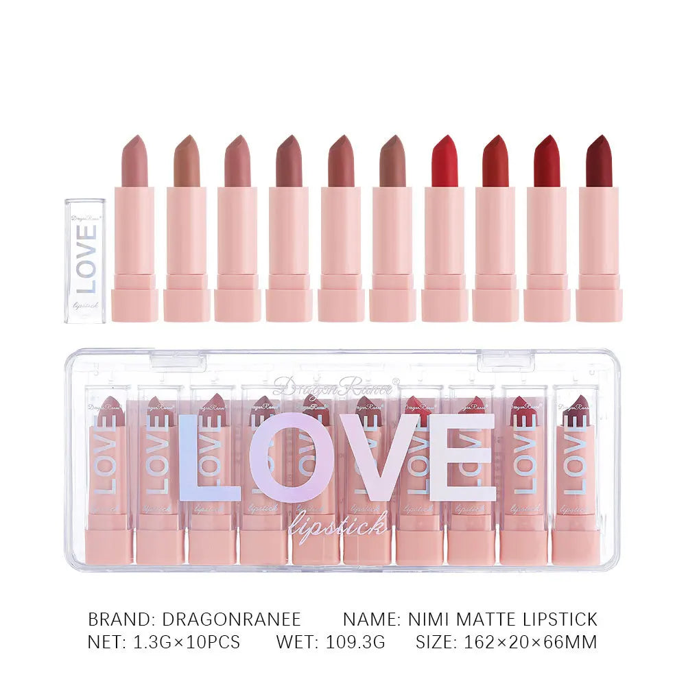 elestia Beauty™ Matte Lipstick Kit - 10 Piece Collection