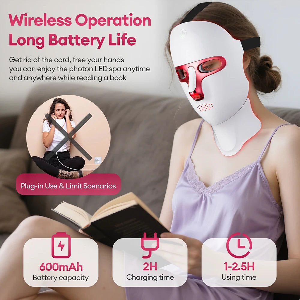 Celestia Beauty™ 7 Colors Led Facial Mask With Neck
