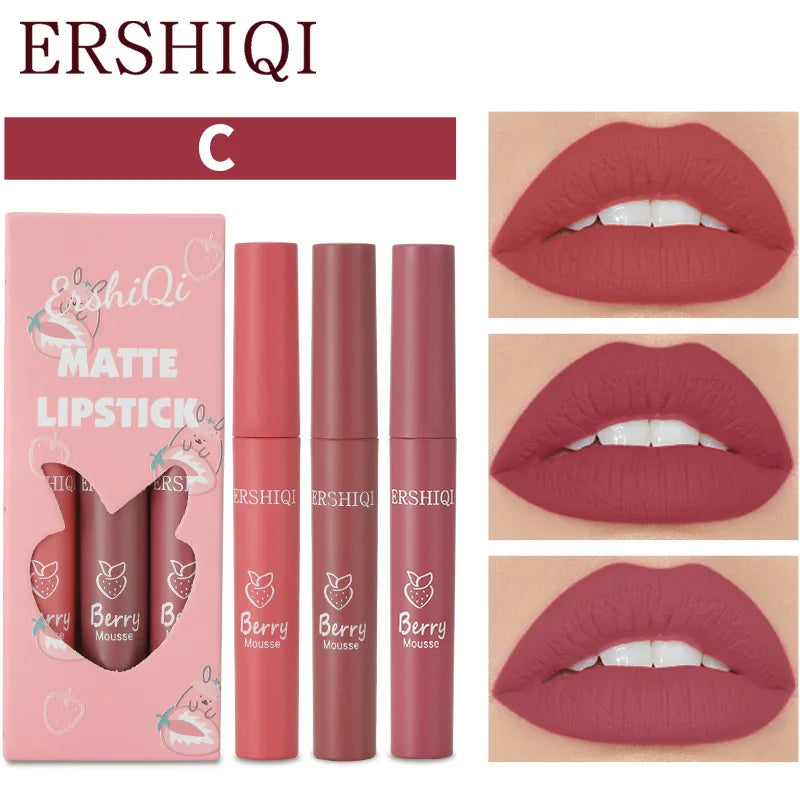 Celestia Beauty™ 24-Hour Matte Liquid Lipstick - 3 Piece Set