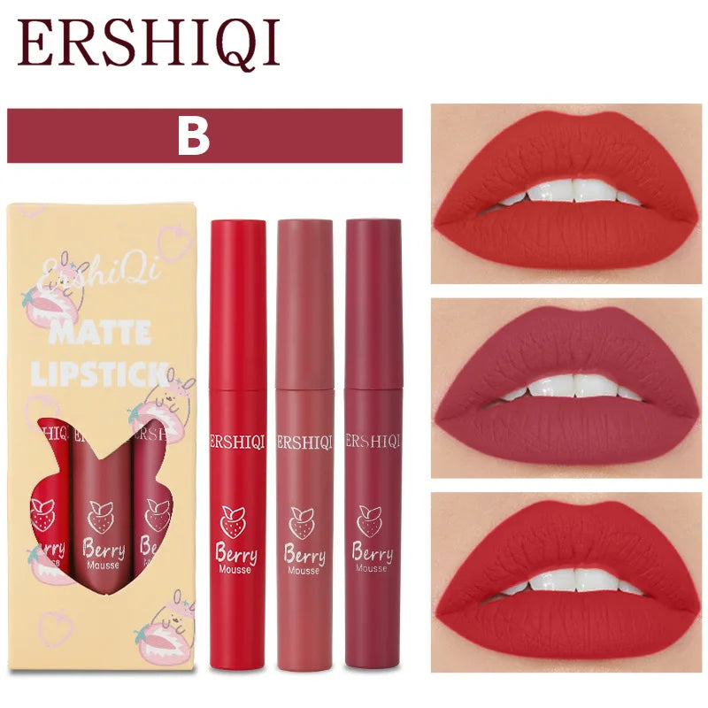 Celestia Beauty™ 24-Hour Matte Liquid Lipstick - 3 Piece Set