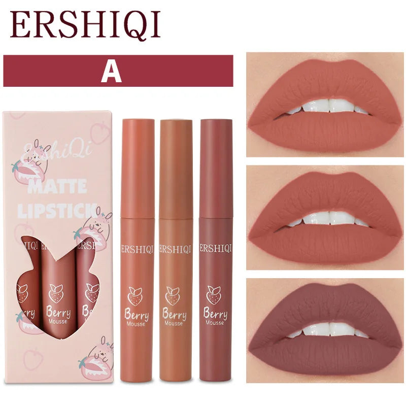 Celestia Beauty™ 24-Hour Matte Liquid Lipstick - 3 Piece Set