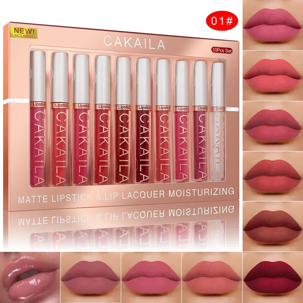 Celestia Beauty™ Liquid Lip Stain Collection - 6/10 Piece Set