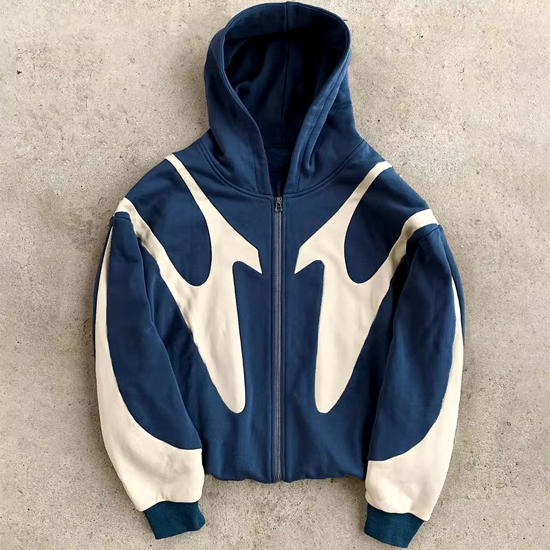 Celestia Beauty™ American Retro Letter Printed Devil Pattern Hoodie