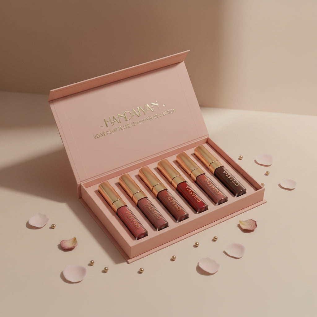 Celestia Beauty™ Signature Matte Lipstick Collection - 6 Piece Set