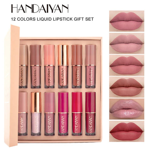 Celestia Beauty™ Matte Liquid Lipstick Kit - 12 Colors