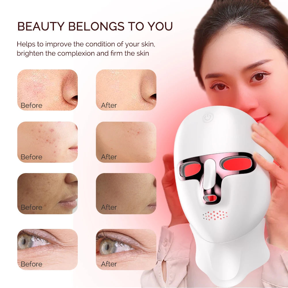 Celestia Beauty™ 7 Colors Led Facial Mask With Neck