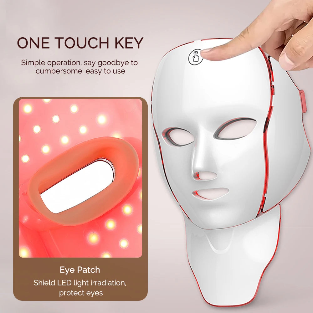 Celestia Beauty™ 7 Colors Led Facial Mask With Neck