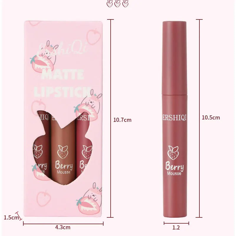 Celestia Beauty™ 24-Hour Matte Liquid Lipstick - 3 Piece Set