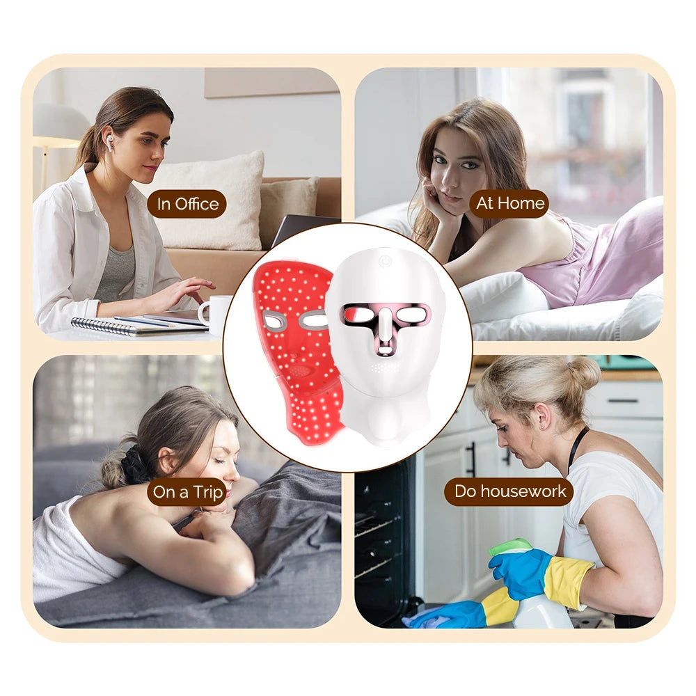 Celestia Beauty™ 7 Colors Led Facial Mask With Neck