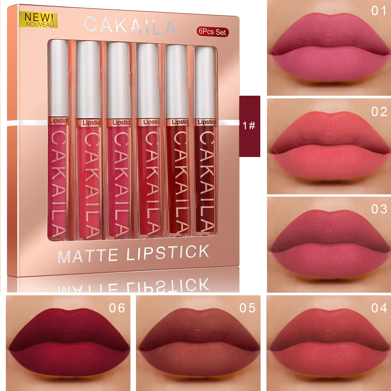 Celestia Beauty™ Liquid Lip Stain Collection - 6/10 Piece Set