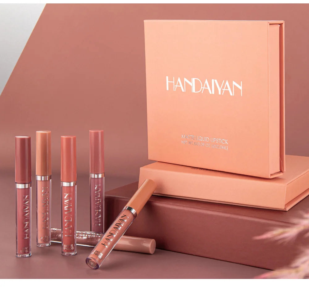 Celestia Beauty™ Signature Matte Lipstick Collection - 6 Piece Set