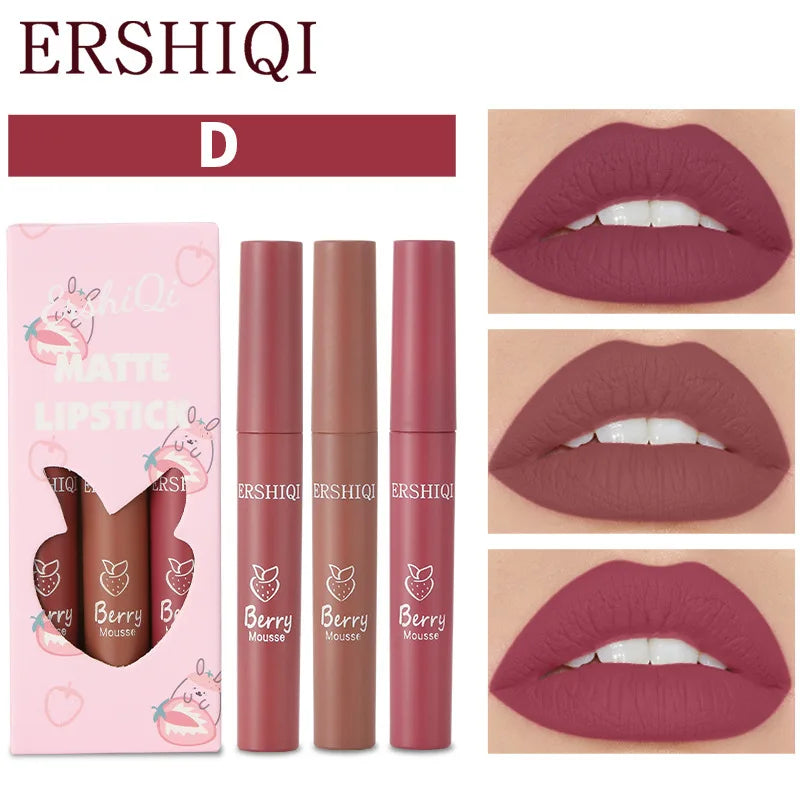 Celestia Beauty™ 24-Hour Matte Liquid Lipstick - 3 Piece Set