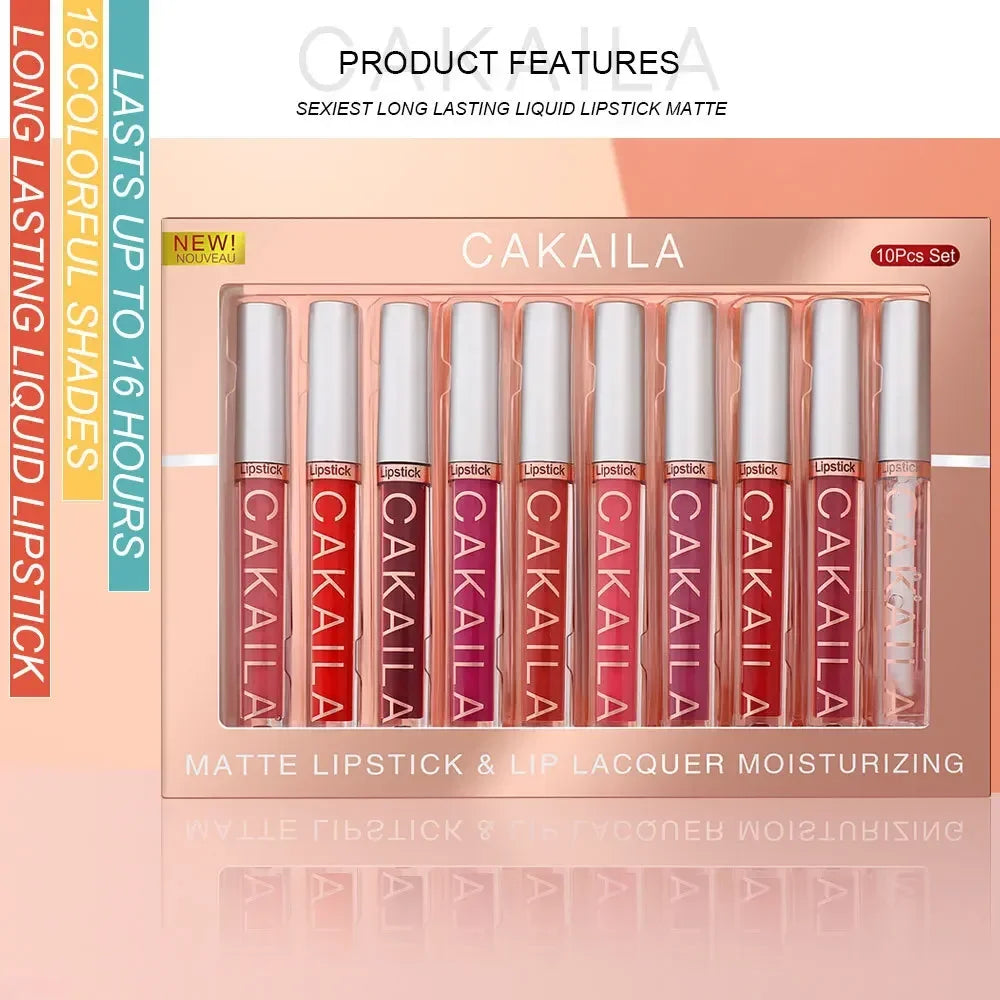 Celestia Beauty™ Liquid Lip Stain Collection - 6/10 Piece Set