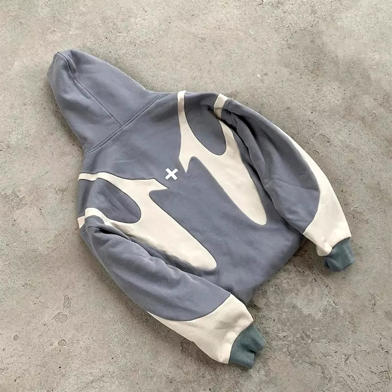 Celestia Beauty™ American Retro Letter Printed Devil Pattern Hoodie